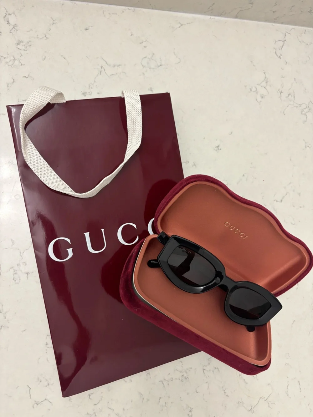Gucci 2024 Black Sunglasses with Case and Bag